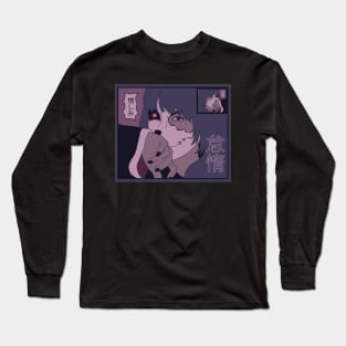 Kitsune mirror girl Long Sleeve T-Shirt